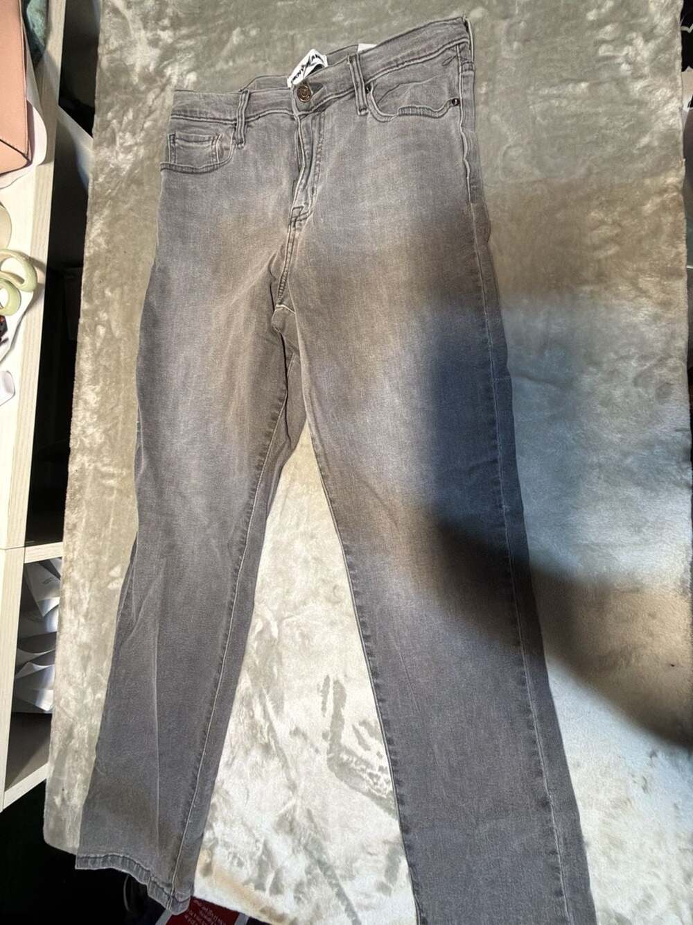 DKNY Jeans Women's High Rise Slim Straight Grey Jeans Size 10/30